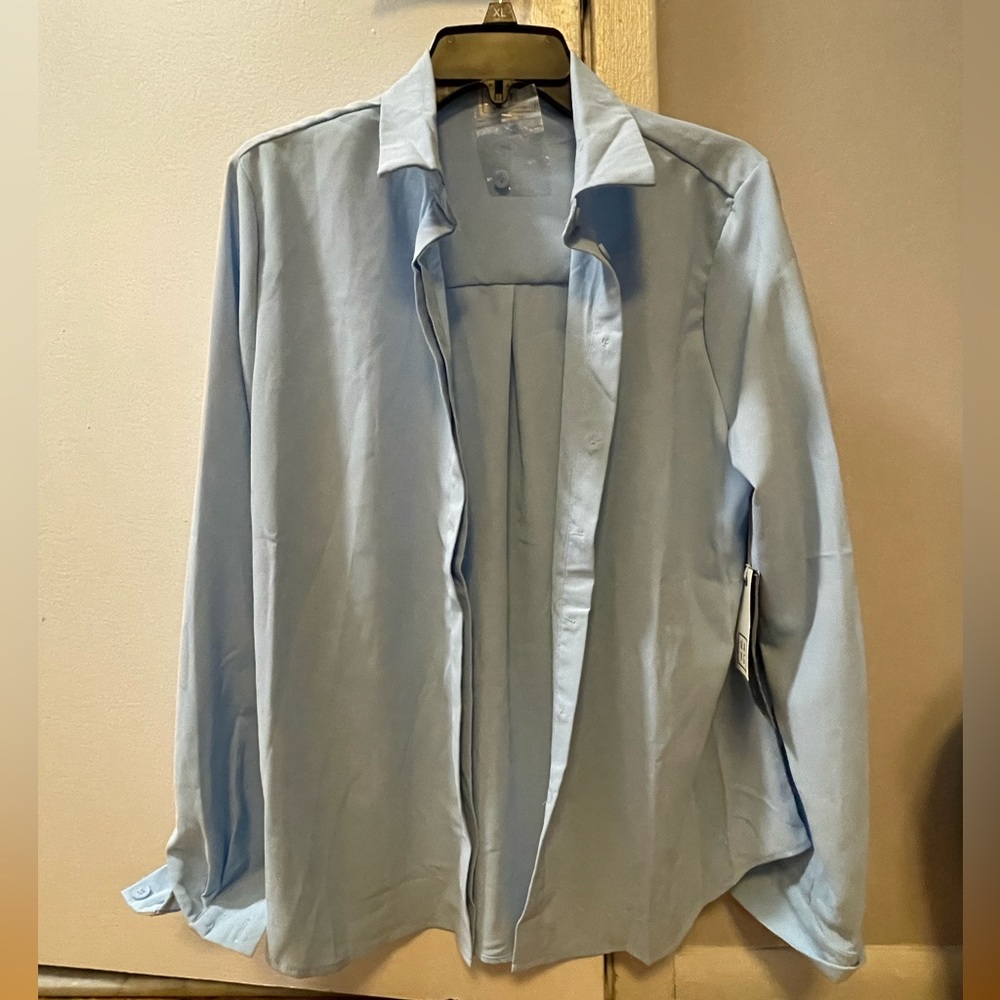 Blue Button Up Blouse - Tags still on